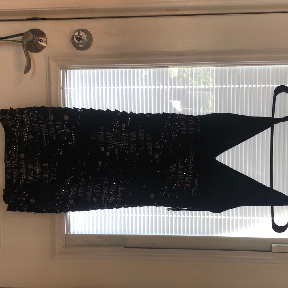 Black and Silver Cocktail Dress